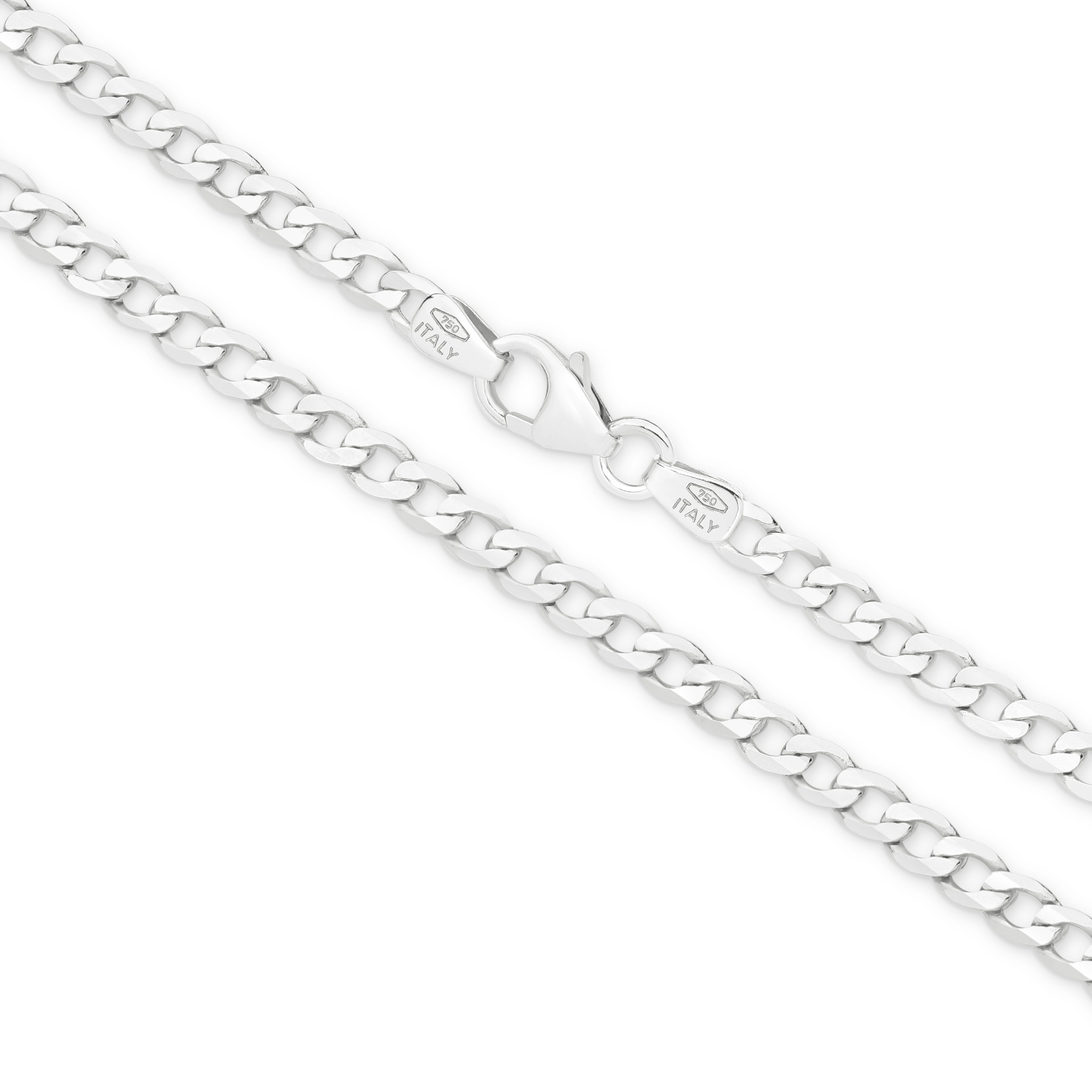 White Gold Flat Curb 3.06mm Chain