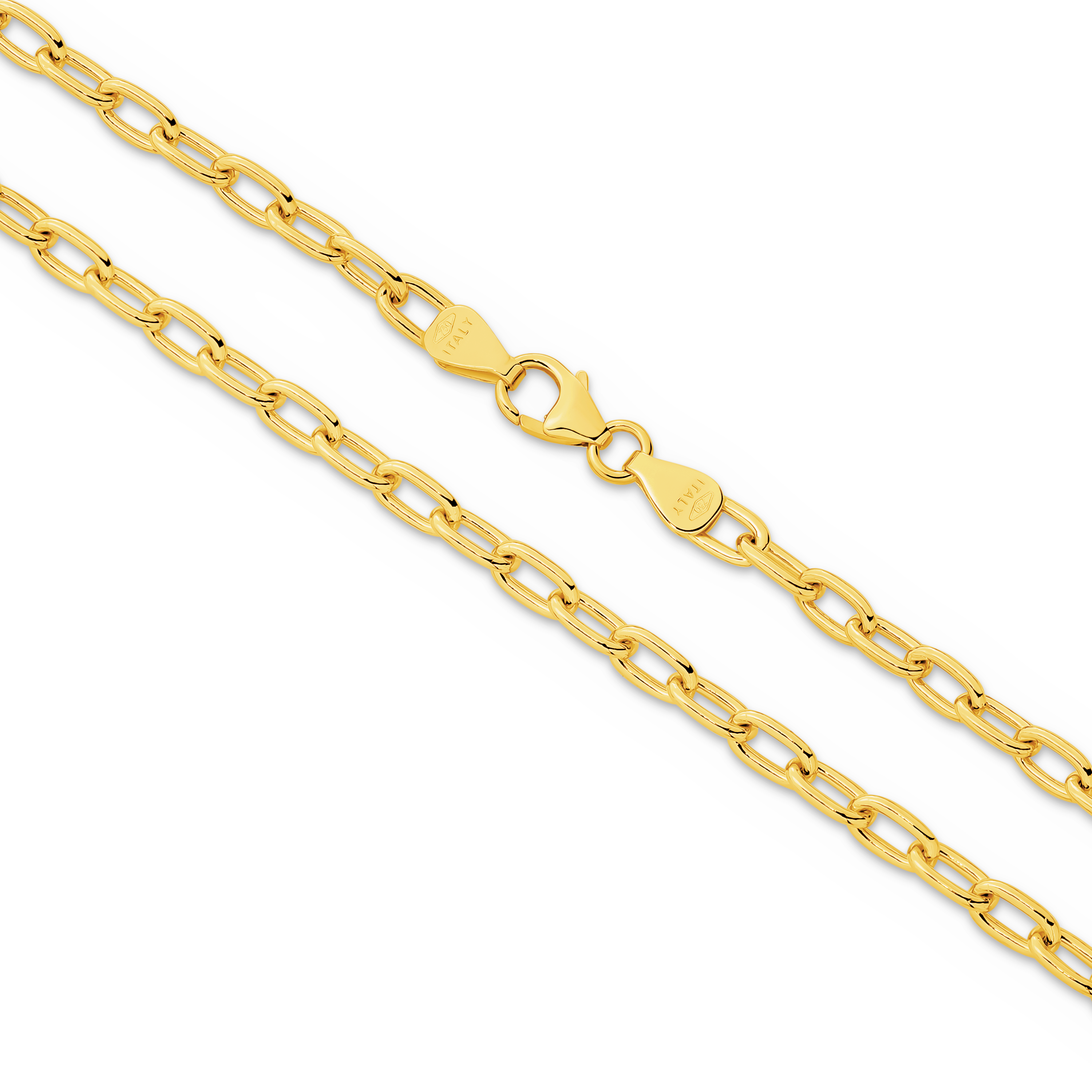 Yellow Gold Paper Clip 3.60mm Chain