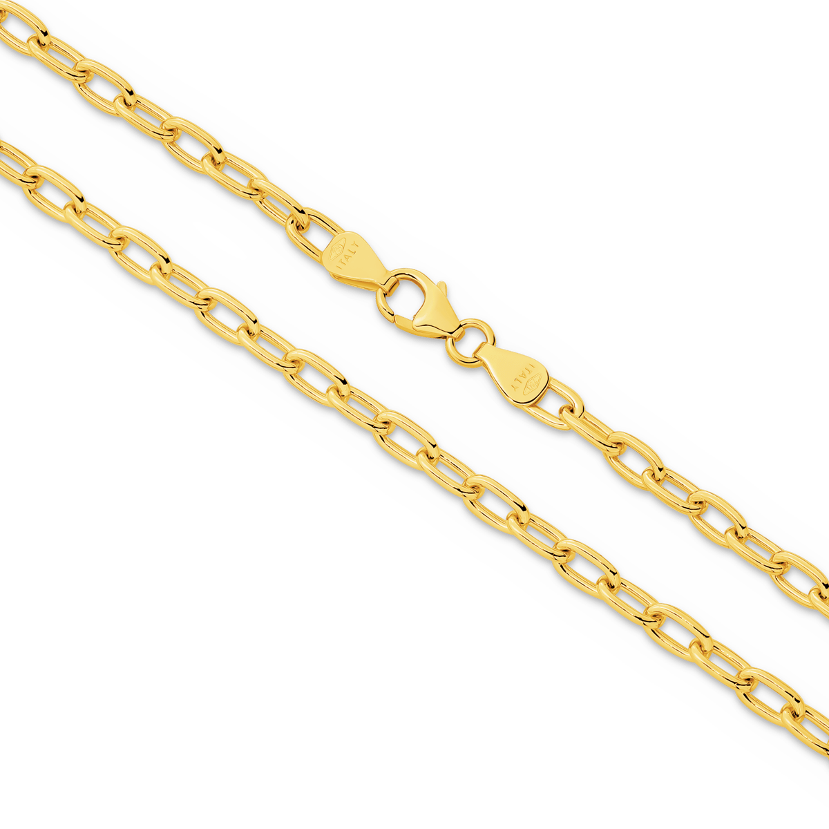 Yellow Gold Paper Clip 3.60mm Chain