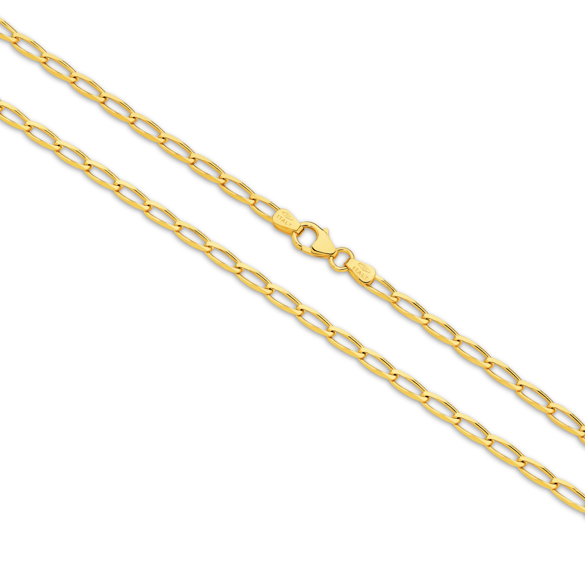 Yellow Gold Flat Curb Long 2.80mm Chain